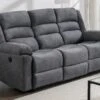 Canapé 3 Places Relax électrique En Tissu Gris BUROLO -Accueil-Canapé canape 18877929