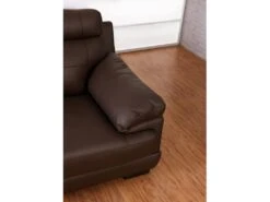 Canapé 3 Places En Cuir De Buffle MANUELLA - Marron -Accueil-Canapé canape 18920 2