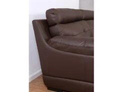 Canapé 3 Places En Cuir De Buffle MANUELLA - Marron -Accueil-Canapé canape 18975 2