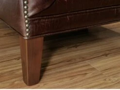 Canapé 3 Places En Cuir COLBERT - Marron -Accueil-Canapé canape 190116