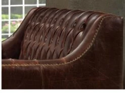 Canapé 3 Places En Cuir COLBERT - Marron -Accueil-Canapé canape 190119