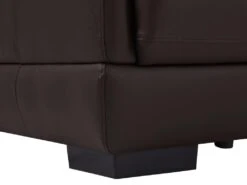 Canapé 3 Places En Cuir De Buffle MANUELLA - Marron -Accueil-Canapé canape 19076737