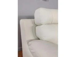 Canapé 2 Places En Cuir De Buffle MANUELLA - Blanc Ivoire -Accueil-Canapé canape 19096