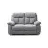 Canapé 2 Places Dont 2 Places Relax Manuel - Tissu Gris - L 154 X P 94 X H 101 Cm - BELEM -Accueil-Canapé canape 19133143