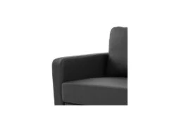 Canapé 2 Places - Simili Noir - Style Essentiel - L 150 X P 80 X H 85 Cm - KENT -Accueil-Canapé canape 19133347