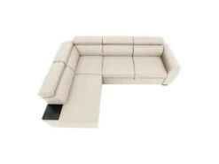 Canapé D'angle Convertible Réversible 4-5 Places KELIO - Tissu Beige - Coffre De Rangement - L 245 X P 184 X H 77 Cm -Accueil-Canapé canape 19145417