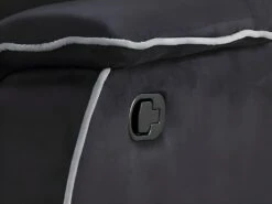 Canapé 3 Places Relax En Microfibre HERNANI - Noir -Accueil-Canapé canape 191463