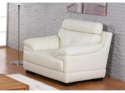 Canapé 3 Places En Cuir De Buffle MANUELLA - Marron -Accueil-Canapé canape 19155 2