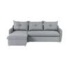 Canapé D'angle Convertible Et Réversible 4 Places - Tissu Gris Clair - L 238 X P 160 X H 89 Cm - OSTEN - Fabriqué En Ukraine -Accueil-Canapé canape 19161335