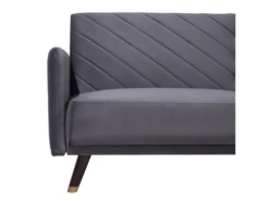 Canapé Convertible 3 Places En Velours Gris SENJA -Accueil-Canapé canape 19362649