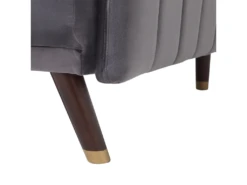 Canapé Convertible 3 Places En Velours Gris SENJA -Accueil-Canapé canape 19362651