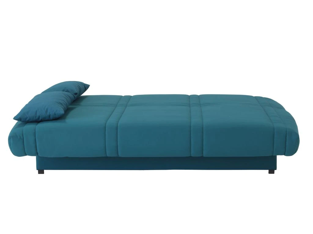 Canapé Convertible Clic-clac Bleu 100% Coton Avec Coffre De Rangement FARWEST II 5 Canapé Convertible Clic-clac Bleu 100% Coton Avec Coffre De Rangement FARWEST II – Image 3