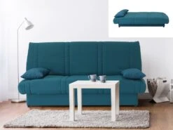 Canapé Convertible Clic-clac Bleu 100% Coton Avec Coffre De Rangement FARWEST II 11 Canapé Convertible Clic-clac Bleu 100% Coton Avec Coffre De Rangement FARWEST II -Accueil-Canapé canape 19463747