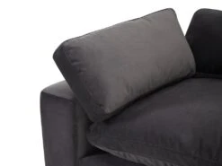 Grand Canapé D'angle Gauche En Velours Gris Anthracite AMAURY -Accueil-Canapé canape 19466447