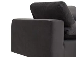 Grand Canapé D'angle Gauche En Velours Gris Anthracite AMAURY -Accueil-Canapé canape 19466451