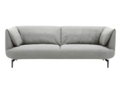 Canapé 3 Places En Tissu Gris ANGELINA -Accueil-Canapé canape 19467321