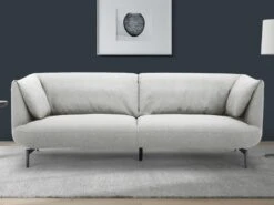 Canapé 3 Places En Tissu Gris ANGELINA -Accueil-Canapé canape 19467327