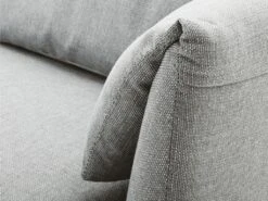 Canapé 3 Places En Tissu Gris ANGELINA -Accueil-Canapé canape 19467331