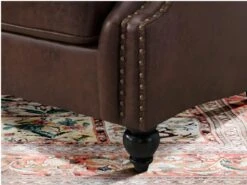 Canapé 3 Places Chesterfield AQUITAINE En Microfibre Aspect Cuir Vieilli - Marron 10 Canapé 3 Places Chesterfield AQUITAINE En Microfibre Aspect Cuir Vieilli - Marron -Accueil-Canapé canape 195016