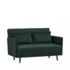 Belushi - Canapé Convertible 2 Places En Velours Côtelé (L120cm) - Couleur - Vert Foncé -Accueil-Canapé canape 19550121