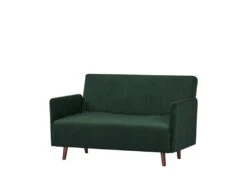 Belushi - Canapé Convertible 2 Places En Velours Côtelé (L120cm) - Couleur - Vert Foncé -Accueil-Canapé canape 19550129