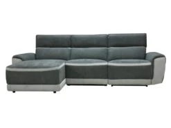 Canapé D'angle Gauche Relax électrique En Tissu Gris Foncé ORIETTO -Accueil-Canapé canape 19565599