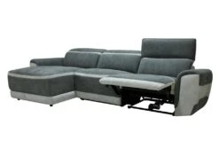 Canapé D'angle Gauche Relax électrique En Tissu Gris Foncé ORIETTO -Accueil-Canapé canape 19565625