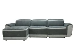 Canapé D'angle Gauche Relax électrique En Tissu Gris Foncé ORIETTO -Accueil-Canapé canape 19565681