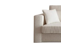 Canapé 3 Places En Velours Côtelé Crème MONDOVI -Accueil-Canapé canape 19573161