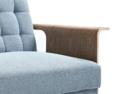 Canapé 3 Places Convertible Clic-clac En Tissu Bleu NINANDRO -Accueil-Canapé canape 19576567