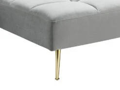 Canapé D'angle Convertible Réversible Clic-clac En Velours Gris NIETO -Accueil-Canapé canape 19578651