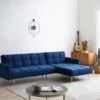 Canapé D'angle Convertible Réversible Clic-clac En Velours Bleu Roi NIETO -Accueil-Canapé canape 19578681