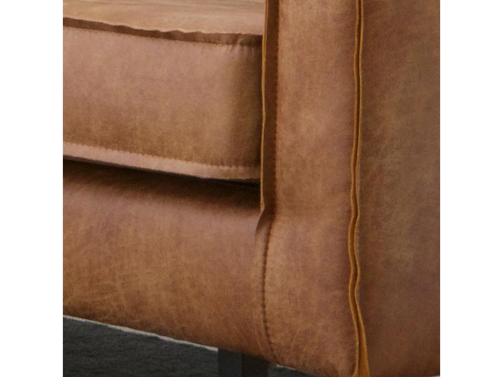 RODEO - Canapé 2 Places En Cuir Marron 8 RODEO - Canapé 2 Places En Cuir Marron – Image 6
