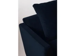 Villabon - Canapé Convertible 4 Places En Velours Pieds épingles Noirs - Couleur - Bleu Marine -Accueil-Canapé canape 19580297