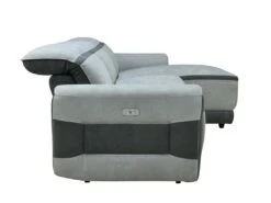 Canapé D'angle Droit Relax électrique En Tissu Gris Clair ORIETTO 19 Canapé D'angle Droit Relax électrique En Tissu Gris Clair ORIETTO -Accueil-Canapé canape 19584817