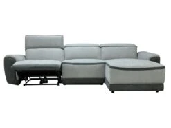 Canapé D'angle Droit Relax électrique En Tissu Gris Clair ORIETTO 18 Canapé D'angle Droit Relax électrique En Tissu Gris Clair ORIETTO -Accueil-Canapé canape 19584871