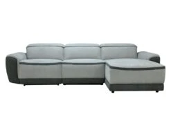 Canapé D'angle Droit Relax électrique En Tissu Gris Clair ORIETTO 16 Canapé D'angle Droit Relax électrique En Tissu Gris Clair ORIETTO -Accueil-Canapé canape 19584881