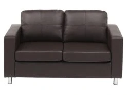 Canapé 2 Places En Simili ACKLEY - Marron -Accueil-Canapé canape 196531