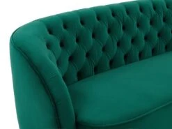 Canapé 3 Places En Velours Vert ORTANO -Accueil-Canapé canape 19723927