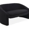 Canapé Arrondi 2 Places Indiana Tissu Bouclette Noir -Accueil-Canapé canape 19727083