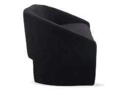 Canapé Arrondi 2 Places Indiana Tissu Bouclette Noir -Accueil-Canapé canape 19727087