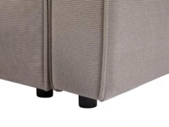 Canapé D'angle Gauche Et Pouf En Velours Côtelé Taupe BORORE -Accueil-Canapé canape 19738795