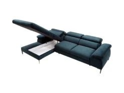 Canapé D'angle Gauche Convertible En Velours Bleu Nuit SEPINA De Pascal Morabito -Accueil-Canapé canape 19769281