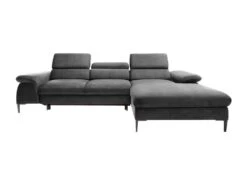 Canapé D'angle Droit Convertible En Velours Anthracite SEPINA De Pascal Morabito -Accueil-Canapé canape 19769857