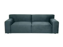 Canapé 3 Places En Velours Bleu OTRANO -Accueil-Canapé canape 19874049