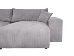 Canapé D'angle Réversible En Velours Côtelé Gris Clair LUMIO -Accueil-Canapé canape 19874419