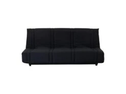 Banquette Clic Clac 3 Places - Tissu Noir - Style Contemporain - L 193 X P 92 Cm