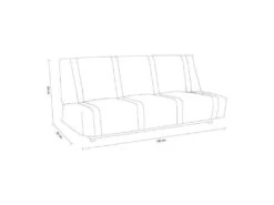 Banquette Clic Clac 3 Places - Tissu Noir - Style Contemporain - L 193 X P 92 Cm -Accueil-Canapé canape 19913173