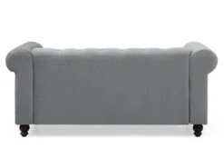 Grand Canapé 2 Places Chesterfield Velours Argent -Accueil-Canapé canape 19940011
