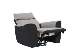 Fauteuil Relax électrique En Tissu Gris Et Anthracite DAMON -Accueil-Canapé canape 19946609